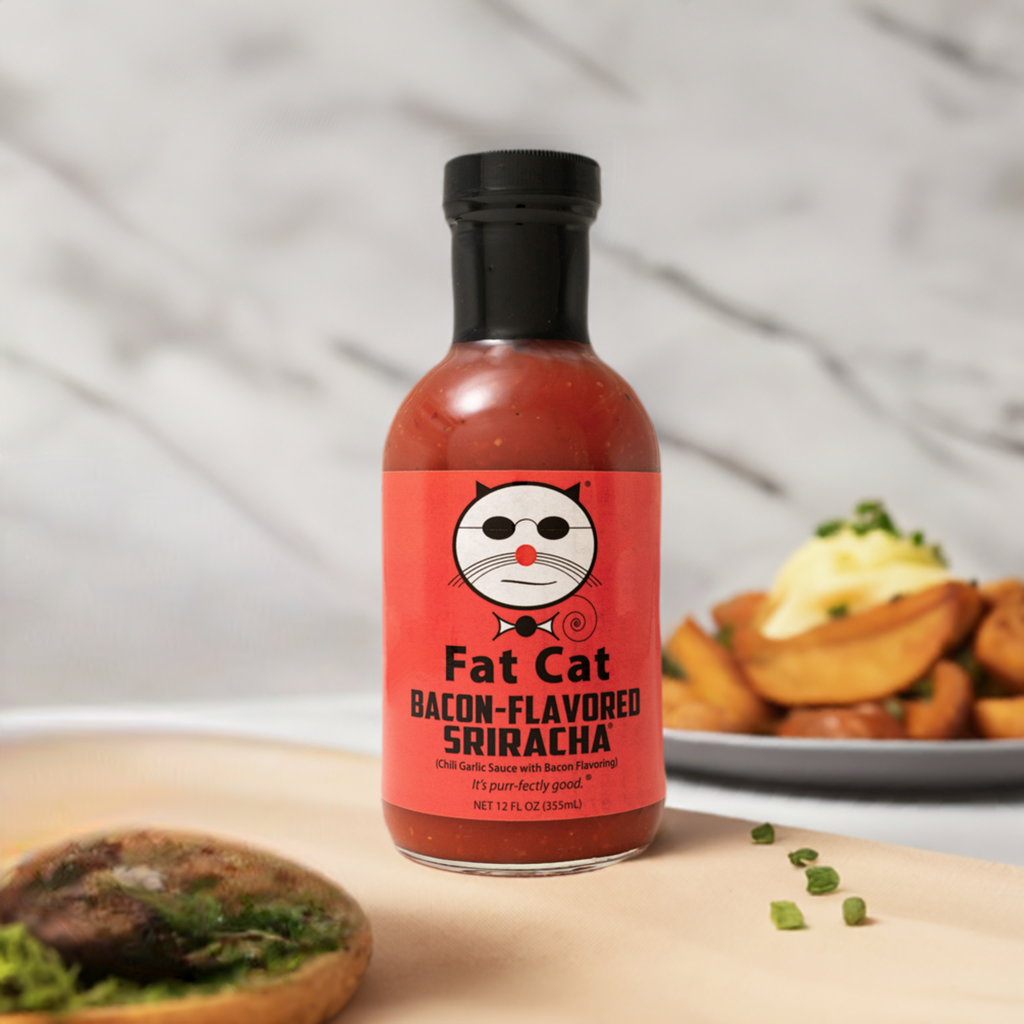 Bacon-Flavored Sriracha Chili Garlic Sauce with Bacon Flavoring (Vegan)